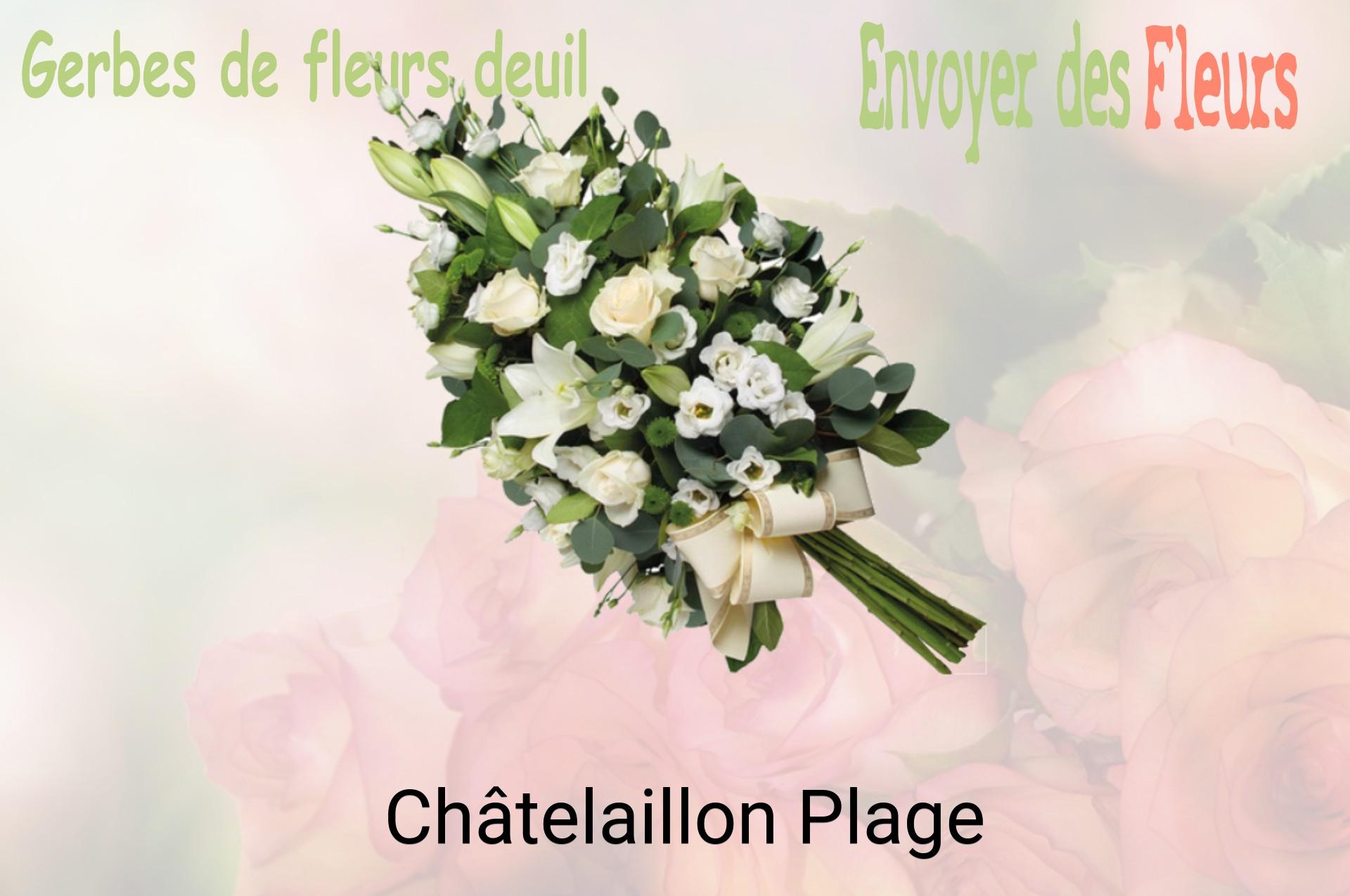 Gerbe de fleurs de deuil livrée à Châtelaillon-Plage